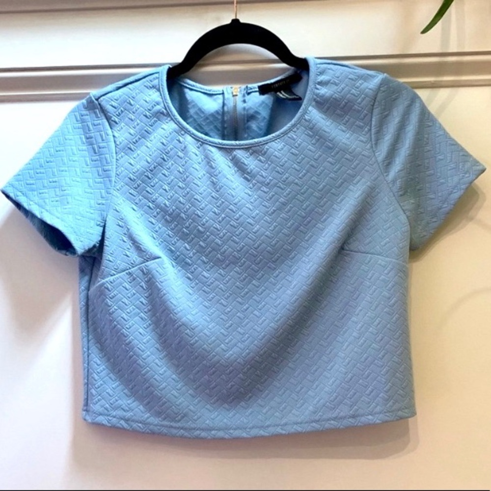 Powder Blue Crop Top